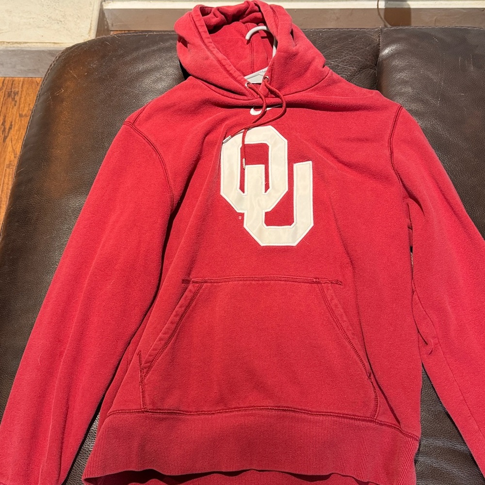 Nike crimson and cream OU Hoodie